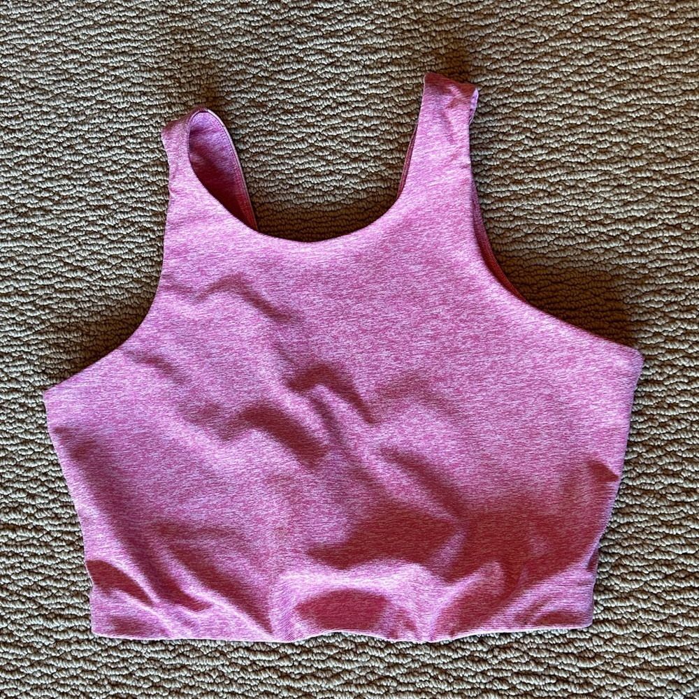 Colorblock Pink Crop Top - Picture 2 of 3